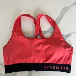 Under Armour Coral and Black Sports Bra